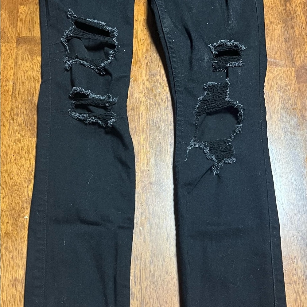 Black Distressed Jeans Hollister 3R